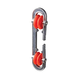 Household Essentials Metal Clothesline Spreader, Prevents Tangling and Twisting Clotheslines, Rust-Resistant, Silver and Red
