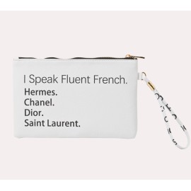 Odiva I Speak Fluent French Wristlet Clutch Bag