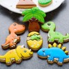 Dinosaur Cookie Cutters with Matching Cookie Stencils -Set of 16-8Pcs