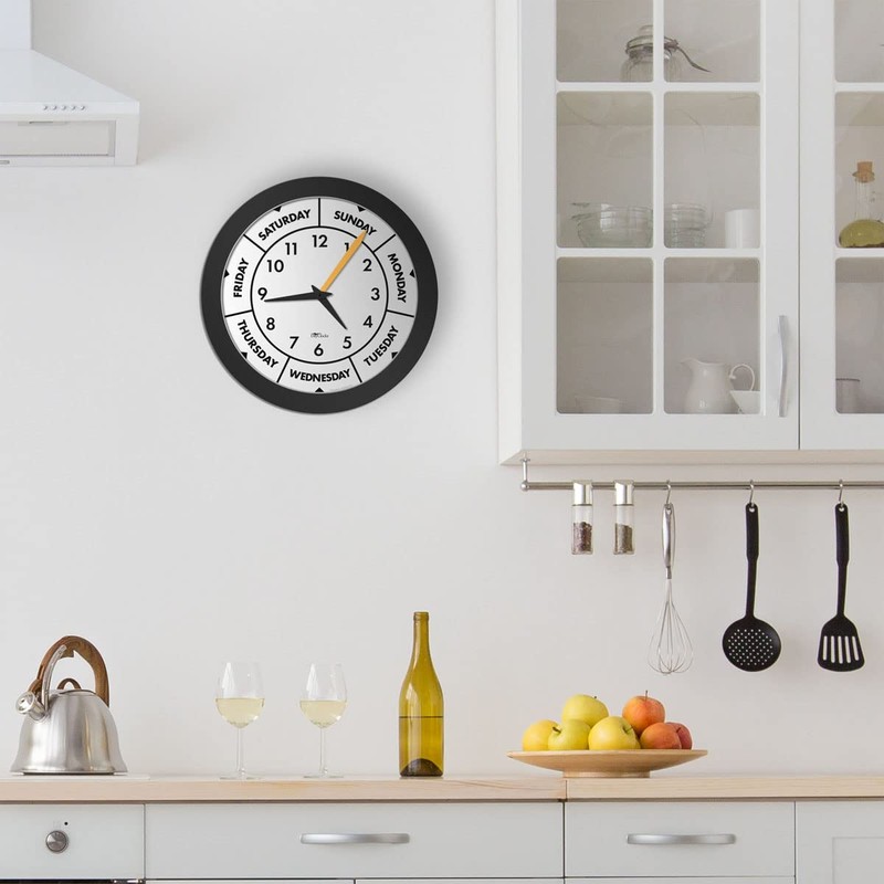 DayClocks Time & Day of The Week Wall Clock with