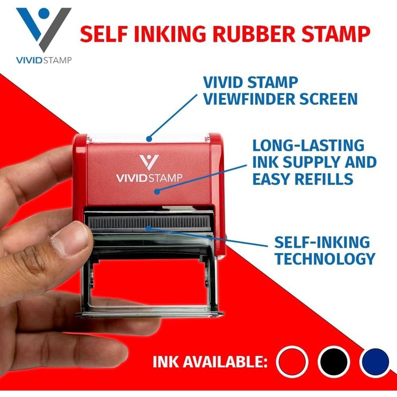 for Reference Only Self Inking Rubber Stamp (Red Ink) -