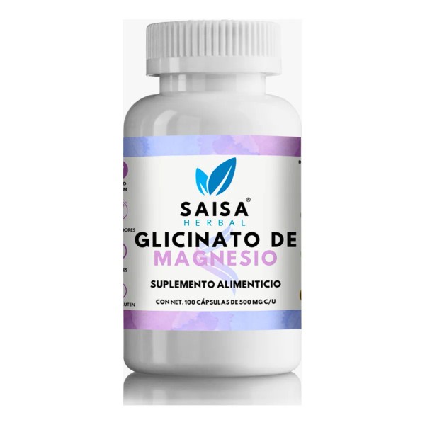 Glicinato de Magnesio 100 Cáps SAISA HERBAL | Suplemento Natural