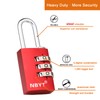 NBYT Aluminum Alloy Combination Lock 3 Digit Padlock for Luggage
