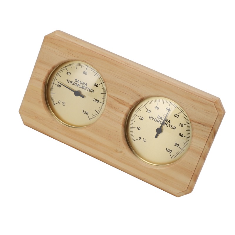 Wooden Sauna Thermometer Hygrometer 2 in 1 Humidity Temperature Measurement