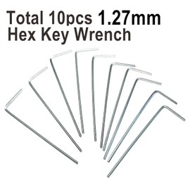 ZDingTech 10pcs 1.27mm Allen Wrench Sets,1.27mm inch Allen Wrench,1.27mm Hex Key,1.27mm Hex Wrench Allen Key Door Key L Shaped hex Wrench Set with Long Arm.