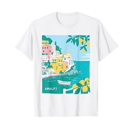 Amalfi Coast Italy Retro Vintage Lemon Travel Souvenir T-Shirt