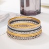 RINTOLER Cuff Bangle Bracelets for Women 18k Gold Plated Hammering