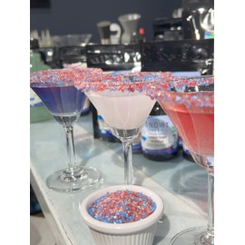 Snowy River Cocktail Sugar Rimmer Mixed Blends - All Natural Cocktail Decorating Sugar, Cocktail Garnish (Americas, 6oz Bottle)