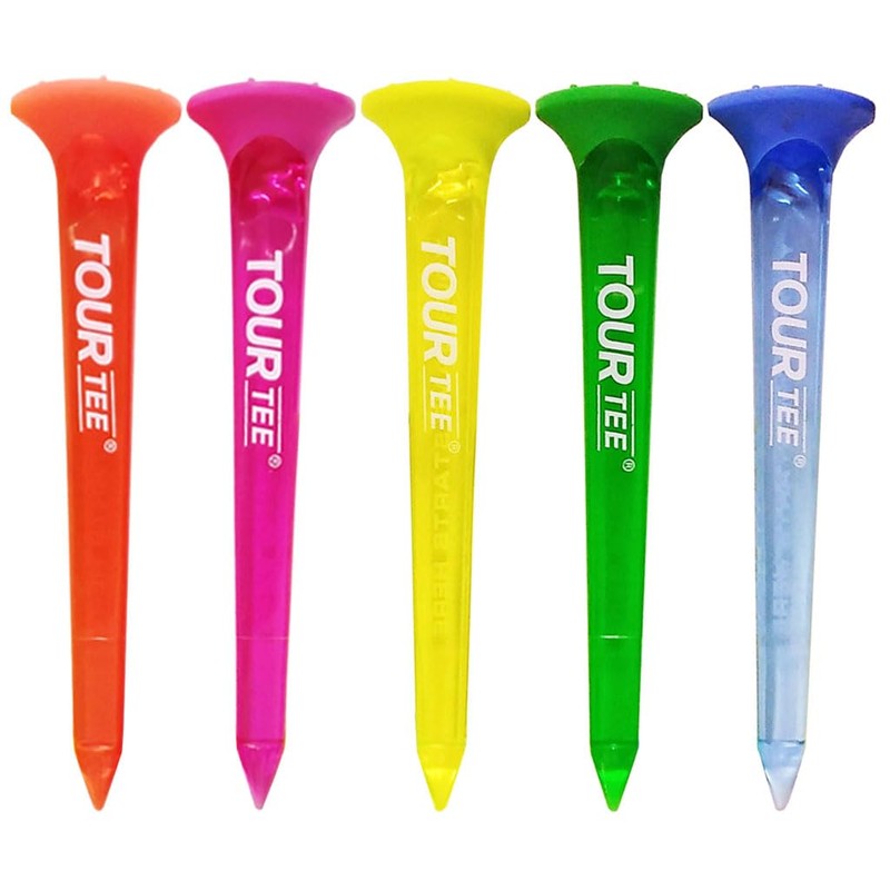 TOUR TEE LARGE NEONS 5 PACK GOLF TEES