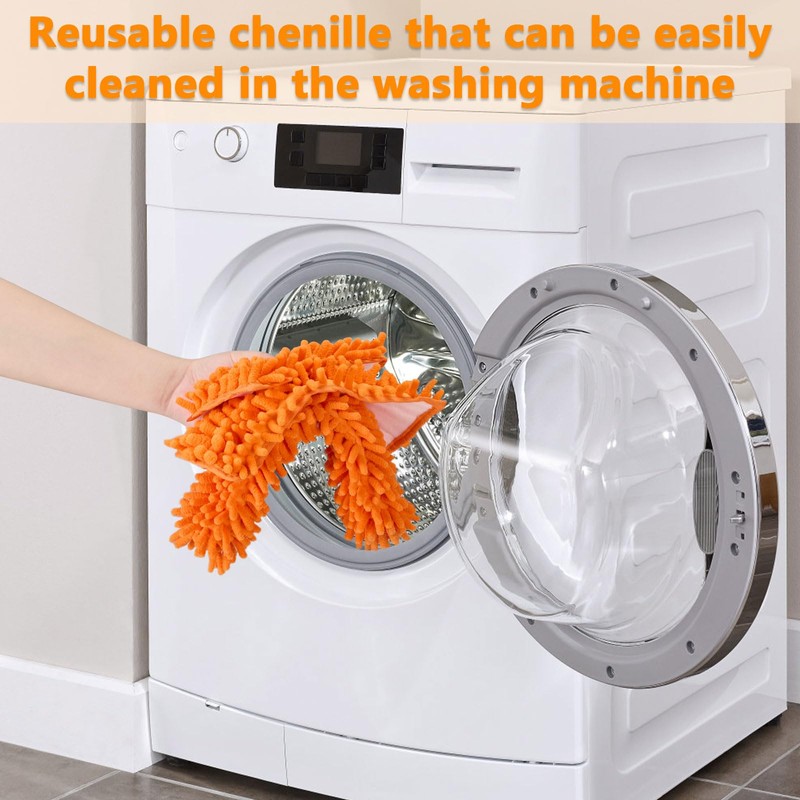 Ceiling Fan Cleaner Dusters with 72'' Extension Pole, Reusable Microfiber