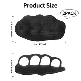 Vefungyan Gym Workout Grips Rubber Fingerless: 2 Pairs Weight Lifting Gloves Anti-Slip Hand Palm Protection Wraps Exercise Support