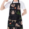 Sloth Cooking Apron, Cute Sloths Kitchen Apron with Pocket Home