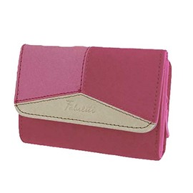 Fabretti Leather and Fabric Purse - Pink
