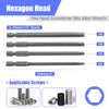 FyMosem 21Pcs 4-in-1 Long Magnetic Screwdriver Bit Combination Set 1/4