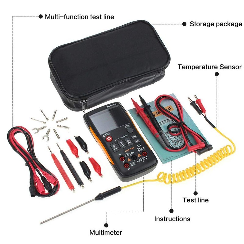 Aneng Q1 Digital Multimeter, Real Effective Voltmeter, Ammeter, Capacitance Meter,