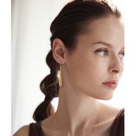 LILIE&WHITE Gold Stick Dangle Earrings For Women With Rhinestone Drop Earrings Hypoallergenic Earrings Fashion Earrings Present Earrings