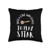 Sitar Instrument Indian Hindustani Music String Instrument Throw Pillow