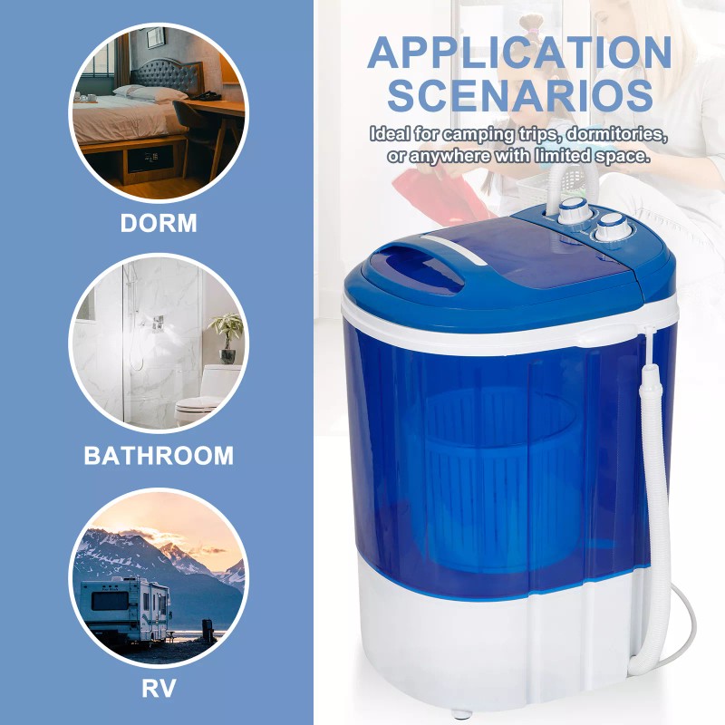 Segawe Mini Portable Washing Machine Top Load Washer W/ Double