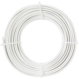 Merriway BH01524 2-Core Flat Flex Cable, 2192Y 0.75mm White, 10 Metres (33 feet)