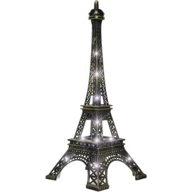 MHFOOU LED Eiffel Tower Lamp, 10inch Romance Eiffel Tower, LED Light Up Eiffel Tower Nightlight （Powered by 3 AA Batteries, Not Included