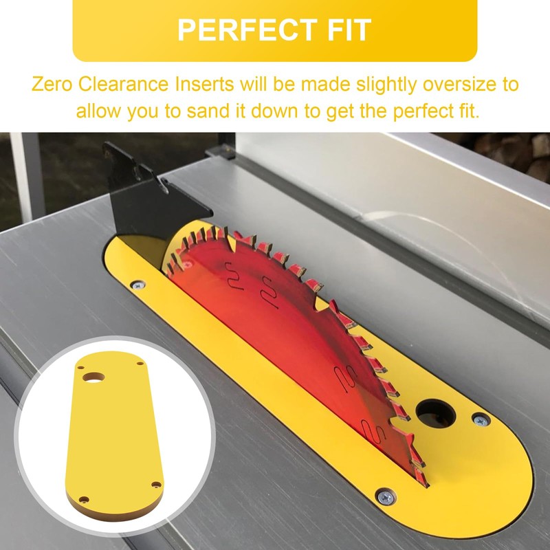 Zero Clearance Inserts For DeWalt DWE7485 DCS7485B, DCS7485T1 Table Saws,Precise