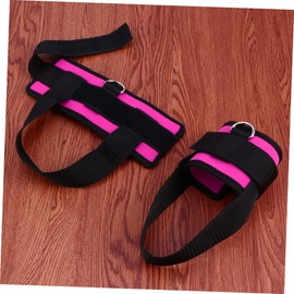BIUDECO 2pcs Padded Ankle Cuffs for Exercise Workout Strap D-Ring Ankle Braces for Gym Rosy