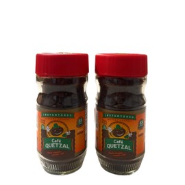 Cafe-Quetzal Instant Coffee, 50g Glass Jar each, Instantaneo. 2-Pack