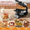 Cnydltt Double Waffle Maker, 1400W Rotating Belgian Waffle Iron with