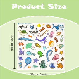 SYTHAK 37pcs Window Clings Stickers,Ocean Animals Gel Clings Decals for Kids Toddlers and Adults Classroom (Ocean)