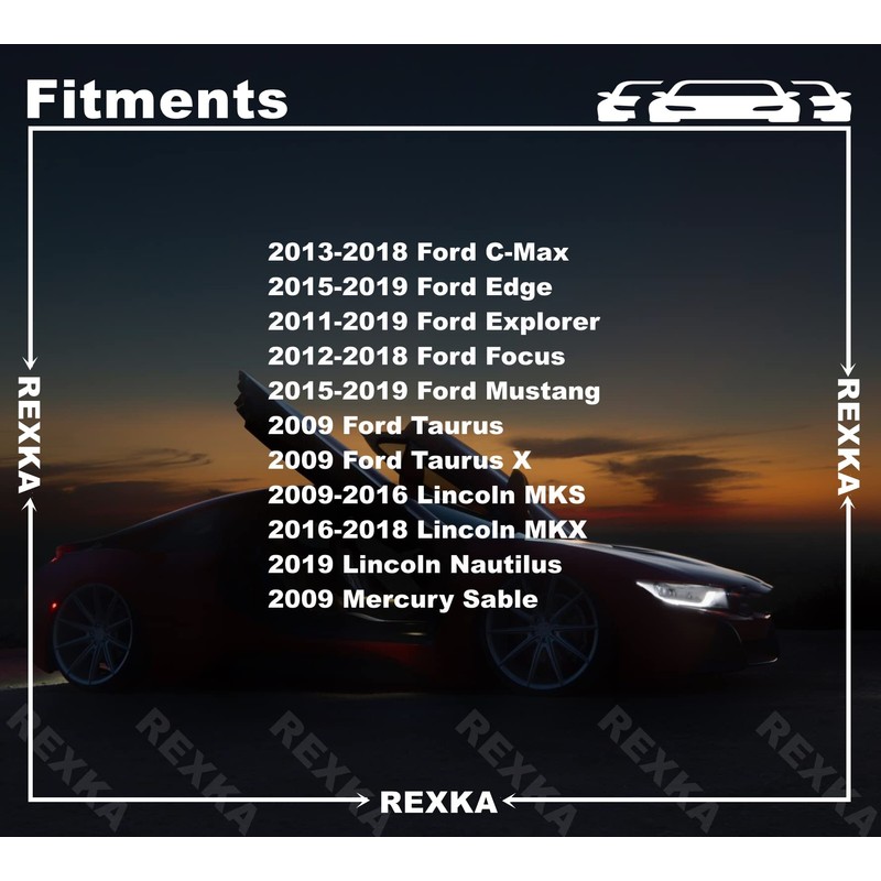 Rexka 10 Sets M6-1.0 License Plate Mounting Clips Screw Kit