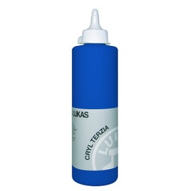 LUKAS CRYL TERZIA Study Quality Acrylic Paint Titanium White, Cobalt blue (image). 500 ml