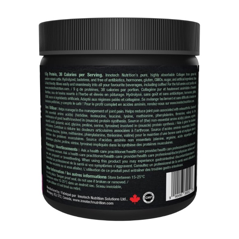 Innotech Nutrition Collagen Peptides Powder 230 g - Bovine, grass-fed,