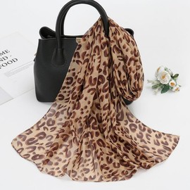LMVERNA Scarfs for Women Summer Beach Shawl Lightweight Fashion Scarf Leopard Pattern Shawl Wraps
