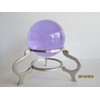 WLCelite G.I.I Solid Brass Double Ring Crystal Ball Stand, Gemstone