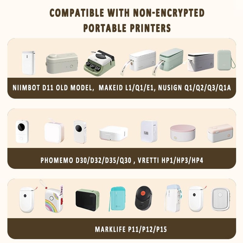 15mm x 26mm Compatible Phomemo D30/D32/D35/Q30 Label Printing Paper