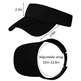 Rbenxia 1PC Adjustable Sport Visors Sun Visor Hats Cap Visors for Women and Men (CA/US, Alpha, One Size, Black)