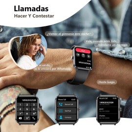 Smartwatches Reloj Inteligente, Smartwatch Hombre, Llamada Bluetooth, Ip68, Notificación De Mensajes, Reloj Smartwatch Hombre, Smart Watch, Con Llamada Bluetooth Calculadora Juego Asistente De Voz