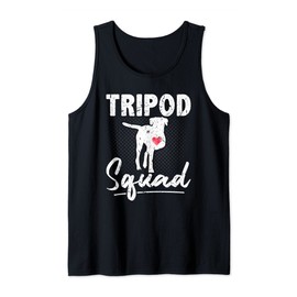 Tripod Squad Three Legged Dog Amputee Puppy Adoption Tank Top