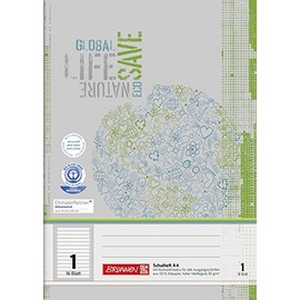 Brunnen 104418101 Recycling School Notebook A4 (16 Sheets, Single Booklet)