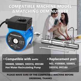 ZAIGANMA Hot Water Recirculating Pump Recirculation System & Sensor Valve 304 Stainless Steel Bybass Valve Kit for Tank Water Heaters, Instant Hot Water Directly Replace 595916, 095580