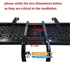 Huskey Golf Cart Rear Seat Safety Grab Bar U-Shaped Hand Rail for Club Car/Ezgo/Yamaha Models, One Solid Piece with Mounting Hardware