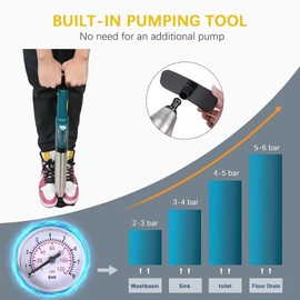 Fendy 360 ° Activity Toilet Plunger Blaster with Grabber 4 Claw Pick Up Reacher Tool, Clogged Pipe,Sewer,Floor Drain Unclog Gun,Unclog to Bathroom Toilet Unblocker Sink Plunger Plumbing Kitchen Sink