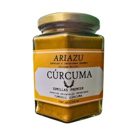 ARIAZU Curcuma en polvo 1kg frasco hermetico reusable (CHICO, 150, gramo)