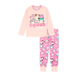 Squishmallows Girls Pyjamas | Girls Long Pyjamas PJ Set | Squish Squad Plush Pjs | Ages 6 to 13 Years Old 11-12 Years Pink