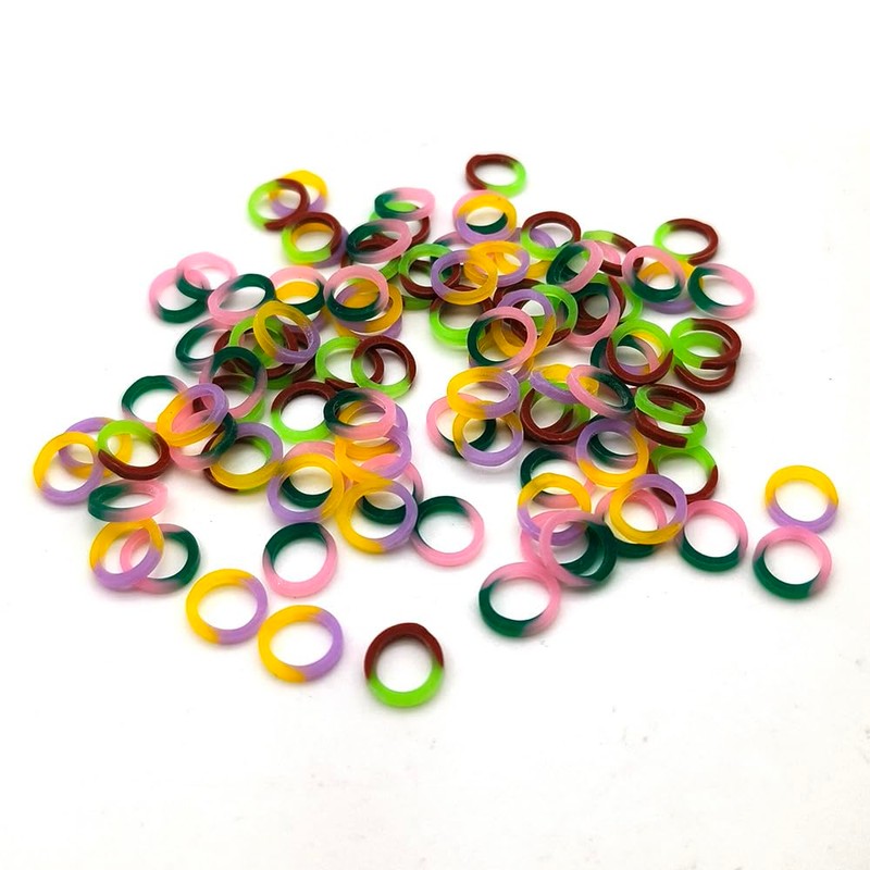 SNAWOP Orthodontic Elastic Rubber Band 1/4" Neon 100PCS Medium 3.5