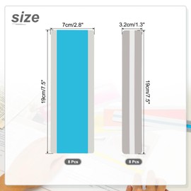 PATIKIL 16 Pcs Dyslexia Reading Tools, 2 Sizes Reading Tracker Guided Reading Strips Colored Overlay Highlight Bookmarks for Teacher, Blue