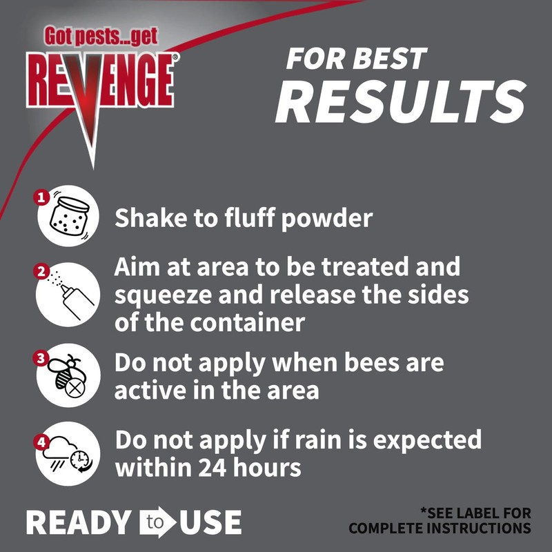 Revenge Spider & Ground Bee Killer for Indoors and Outdoors,