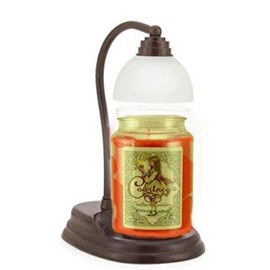 Aurora Bronze Candle Warmer and Courtneys 26 oz Candle - Honeysuckle