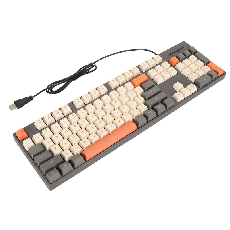 104 Keys Wired Keyboard 3 Colors Cute Gaming Keyboard USB