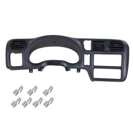 CROSSDESIGN Dashboard Cap Cover Radio Bezel Trim Compatible with 1998 1999 2000 2001 2002 2003 2004 Blazer S10 Jimmy Sonoma Dark Gray Dash Trim Not Fit Double Din